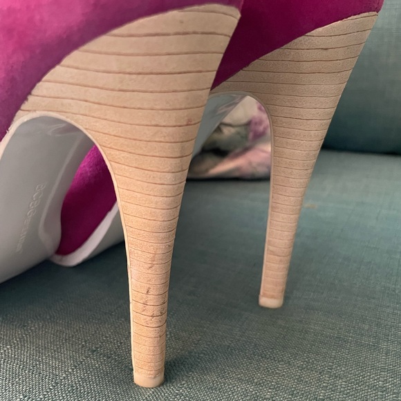 BCBGeneration Pink Suede Heels, size 9.5 - Picture 5 of 7